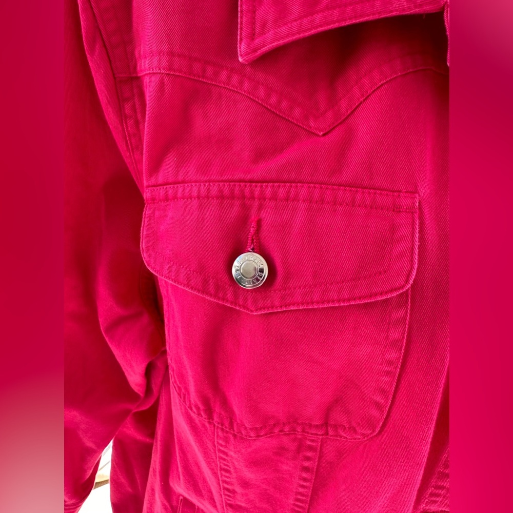 Chaps hot pink denim jacket - Picture 3 of 8